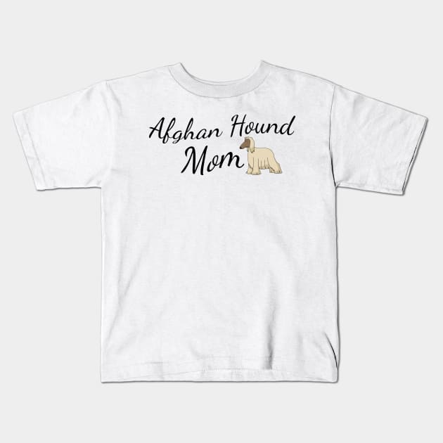 Afghan Hound Mom Kids T-Shirt by tribbledesign